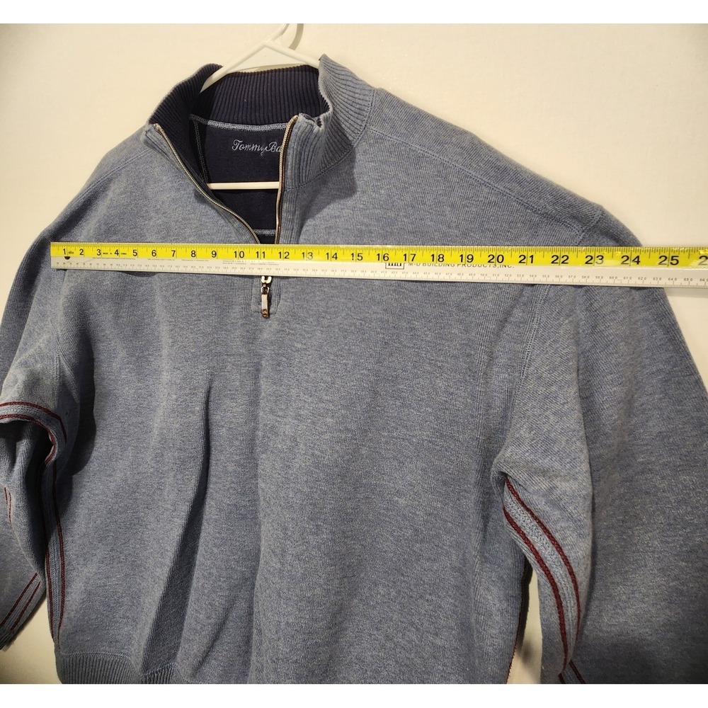 Tommy Bahama Men's 1/4 Zip Casual Knit Sweater Pullover Blue Size L - Picture 3 of 7